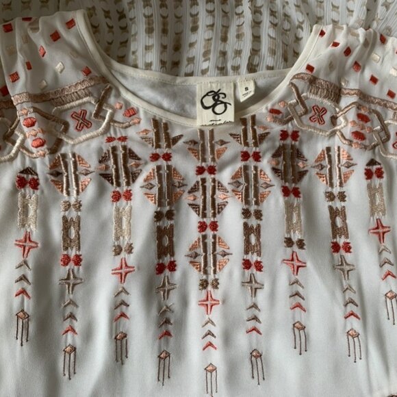 Anthropologie One September Embroidered Dress Ethereal Fairy Feminine Coquette - Picture 6 of 9